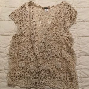 Lace sweater/cover up